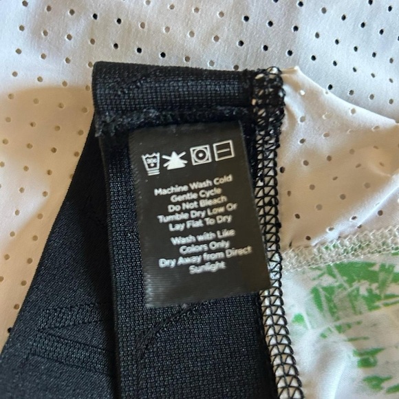 ALALA Tropical Palm Print Racerback Longline Sports Bra / Crop Top, Size S, - Picture 5 of 6